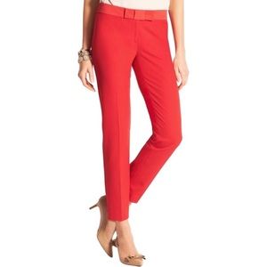 Ann Taylor "bow" pants in ruby red